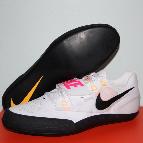 Nike Zoom Rotational 6 Throw Shoes Mens 15 White Pink Track & Field - Picture 1 of 8